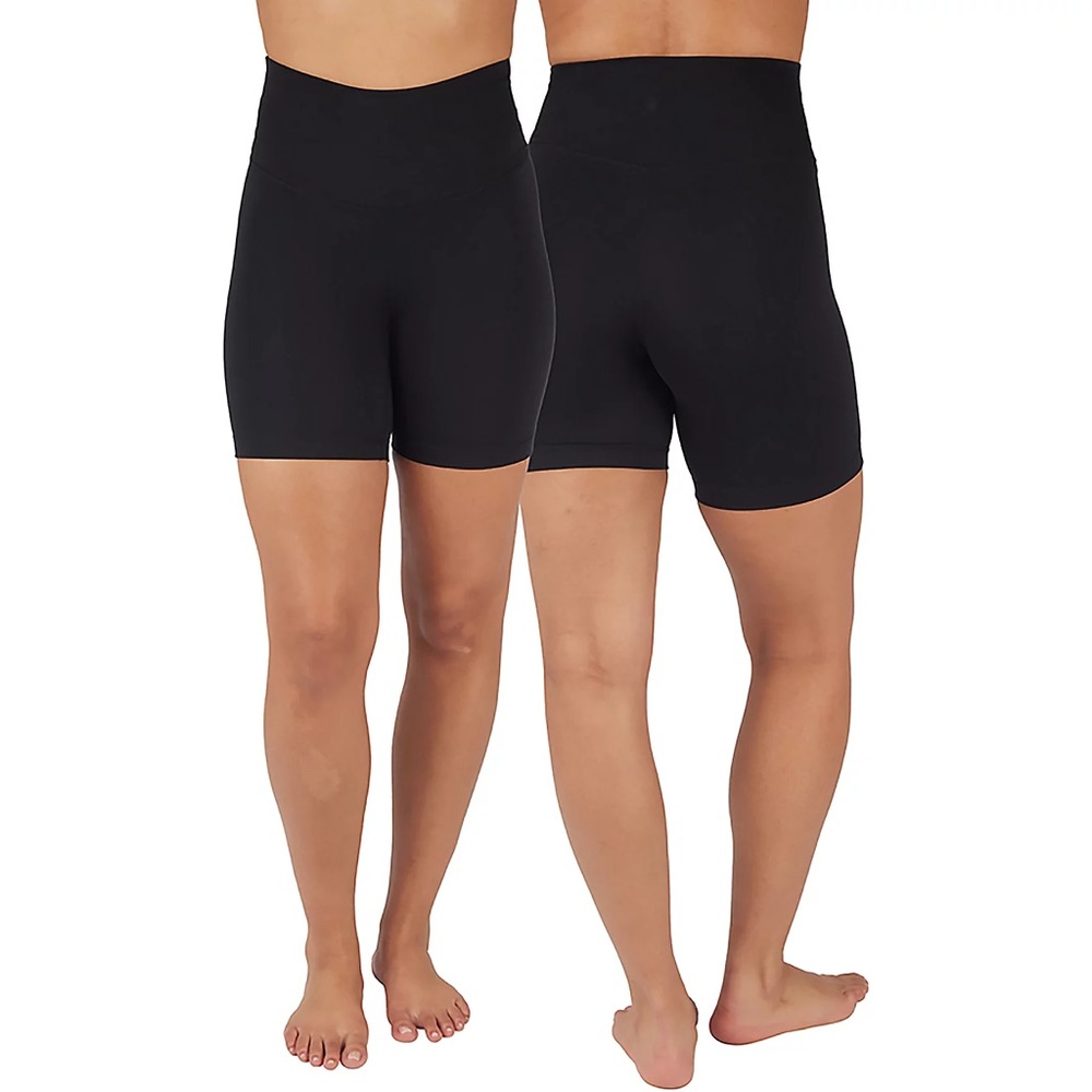 Yogalicious Black Women's 5” Biker Shorts Set of 2